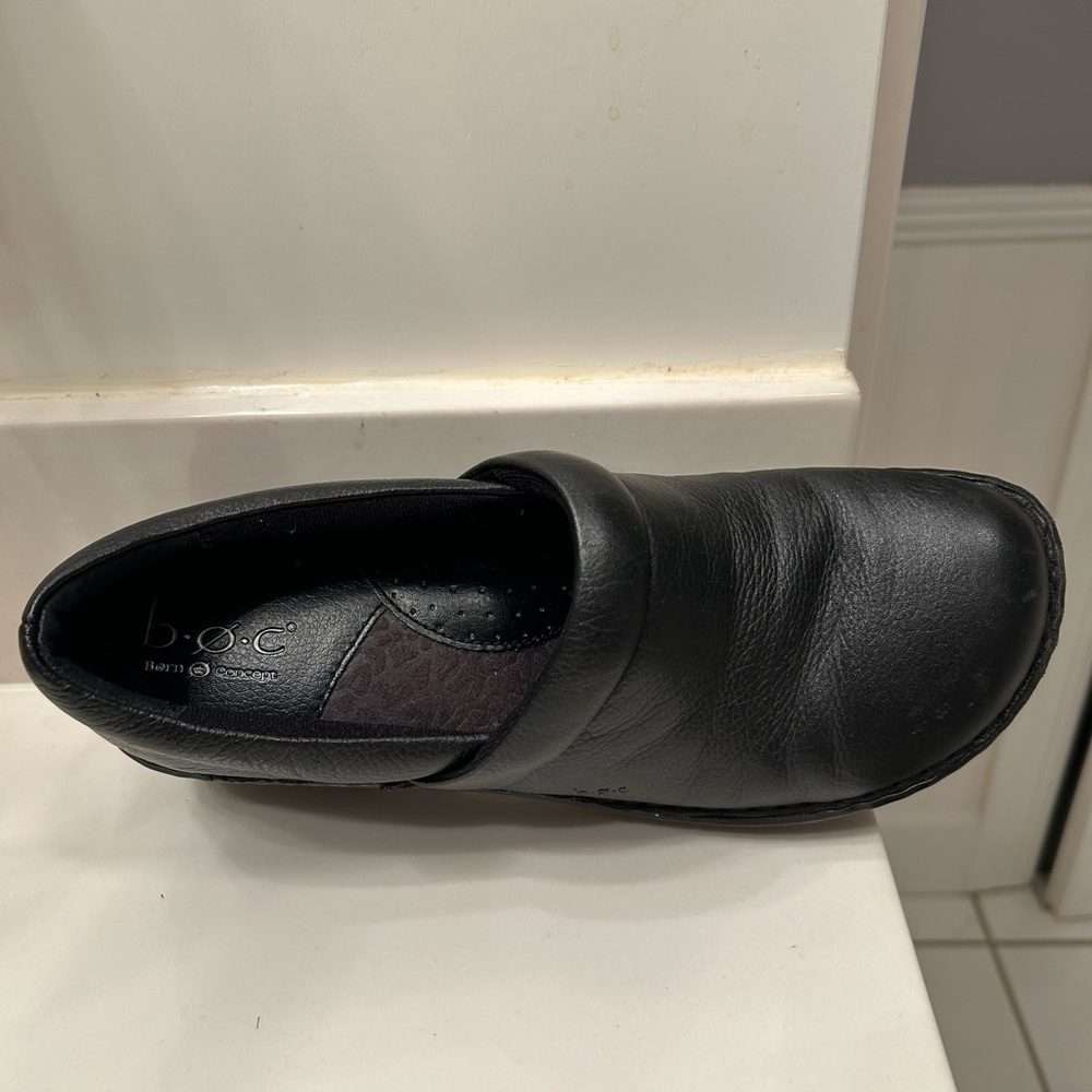 BOC Born Black Leather Clogs Women’s C16803 size 9. Like new - Picture 7 of 10